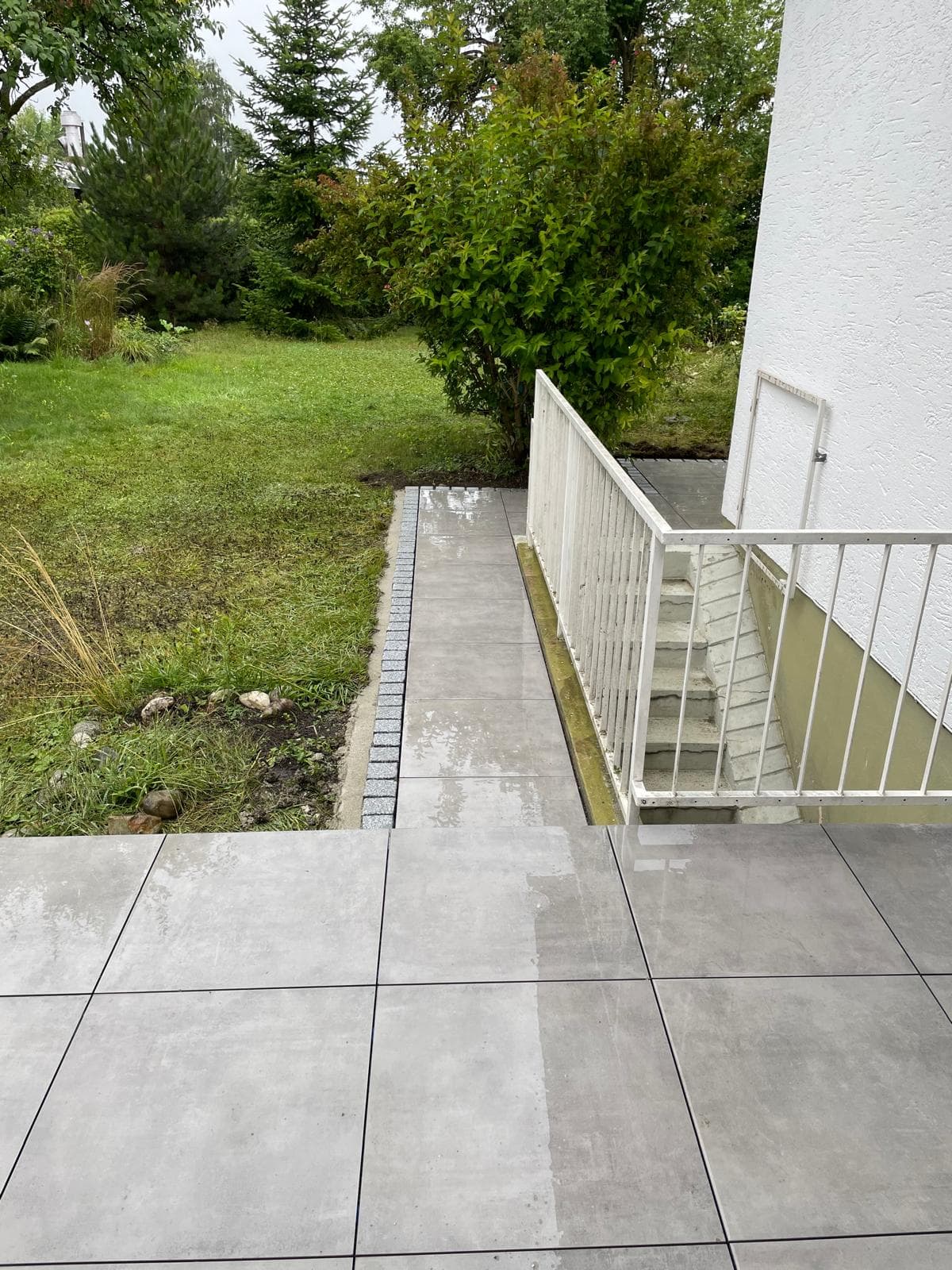 Terrassenplatten mit Drainage-Beton - Saldorf/Surheim 4